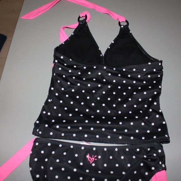 Black & White 2 Pcs Justice Tankini  Swimsuit Size 14 - Picture 6 of 10